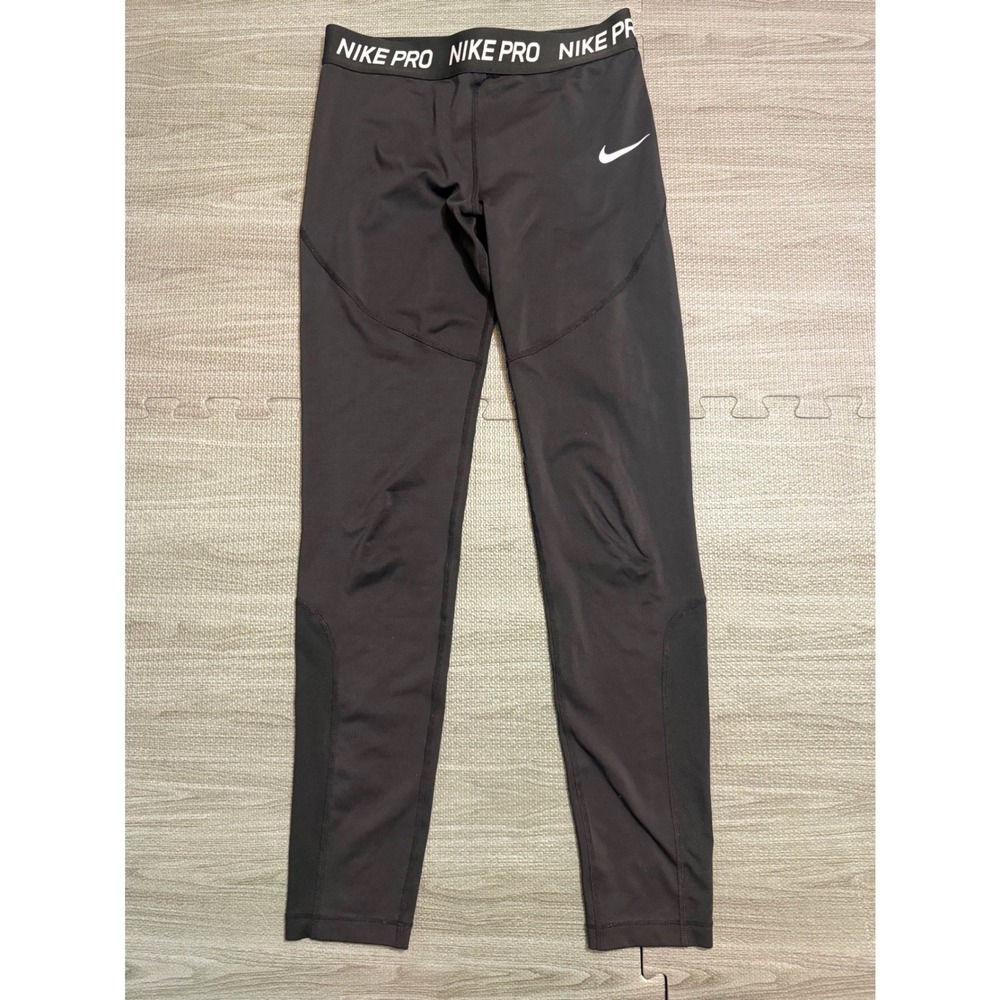 Nike Pro Dri-FIT Kids XL Black Athletic Leggings Training Tights Compression